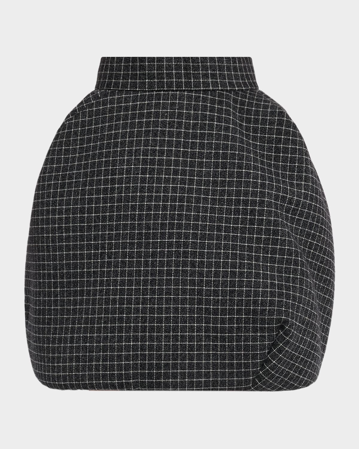 Marc Jacobs Runway Windowpane Check Padded Bubble Skirt In Multi