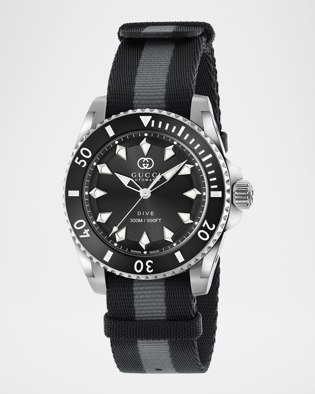 Dive 40mm Stainless Steel Nylon-Strap Watch