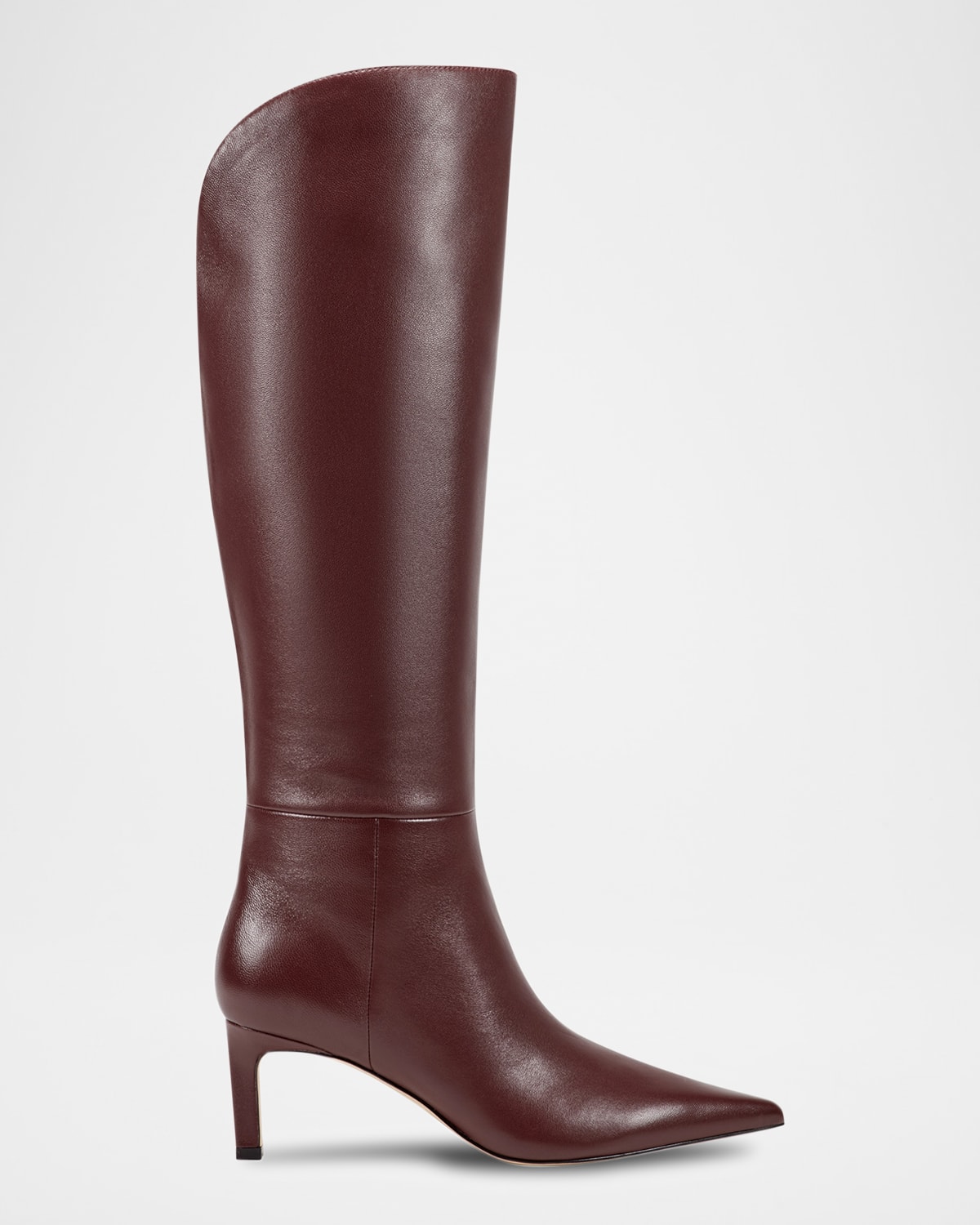 Marc Fisher Ltd Esmee Leather Knee-high Boots In Burgundy