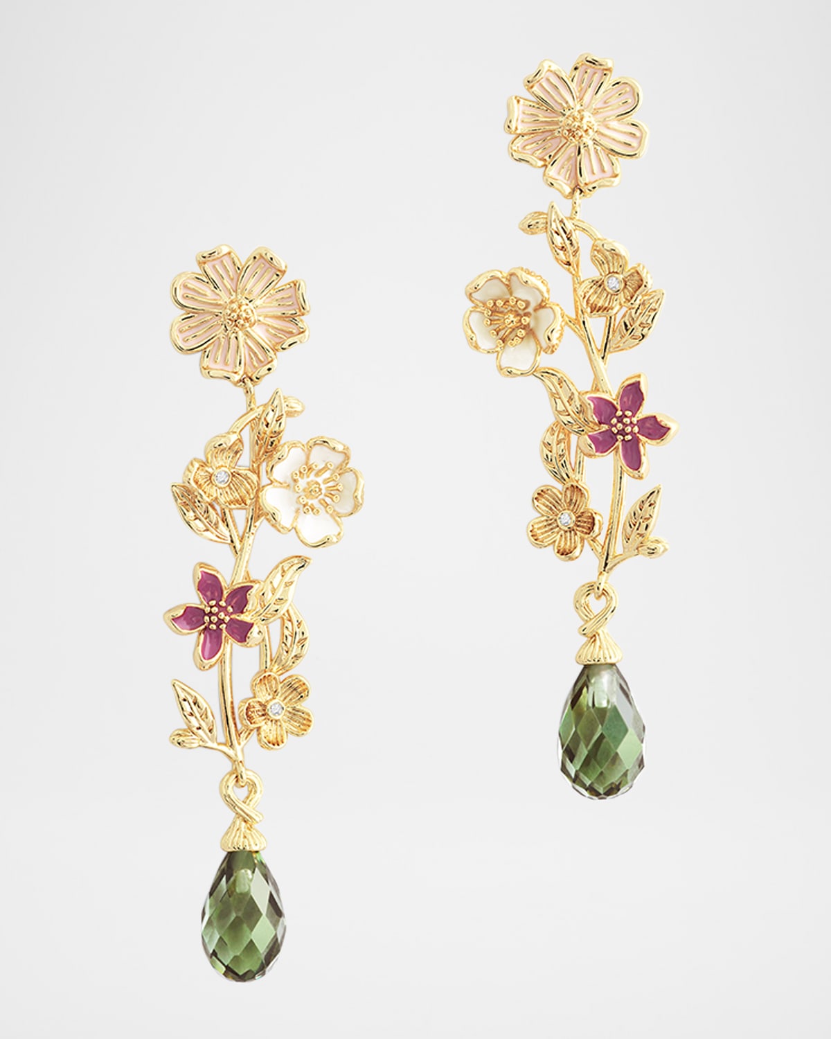Wildflowers Stone Drop Earrings