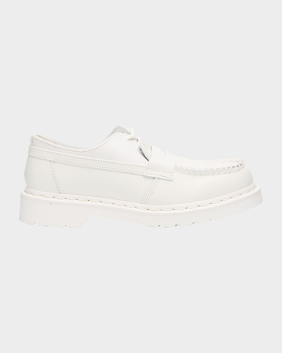 Mm6 Maison Margiela X Dr. Martens Leather Moccasin Loafers In White