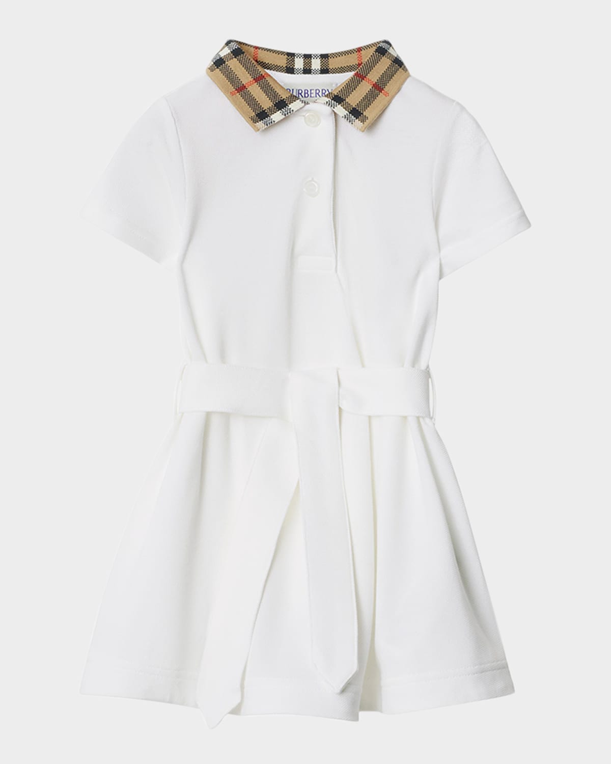 Burberry Girl's Astrid Check Polo Shirtdress