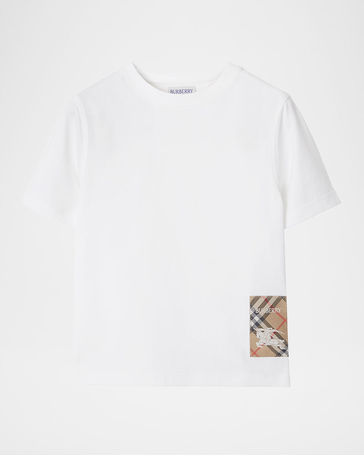 Burberry Check Label Cotton T-shirt