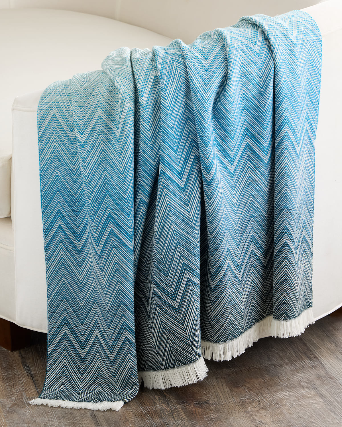 Missoni Ciro Wool Throw, 51.2" X 75" In Blue