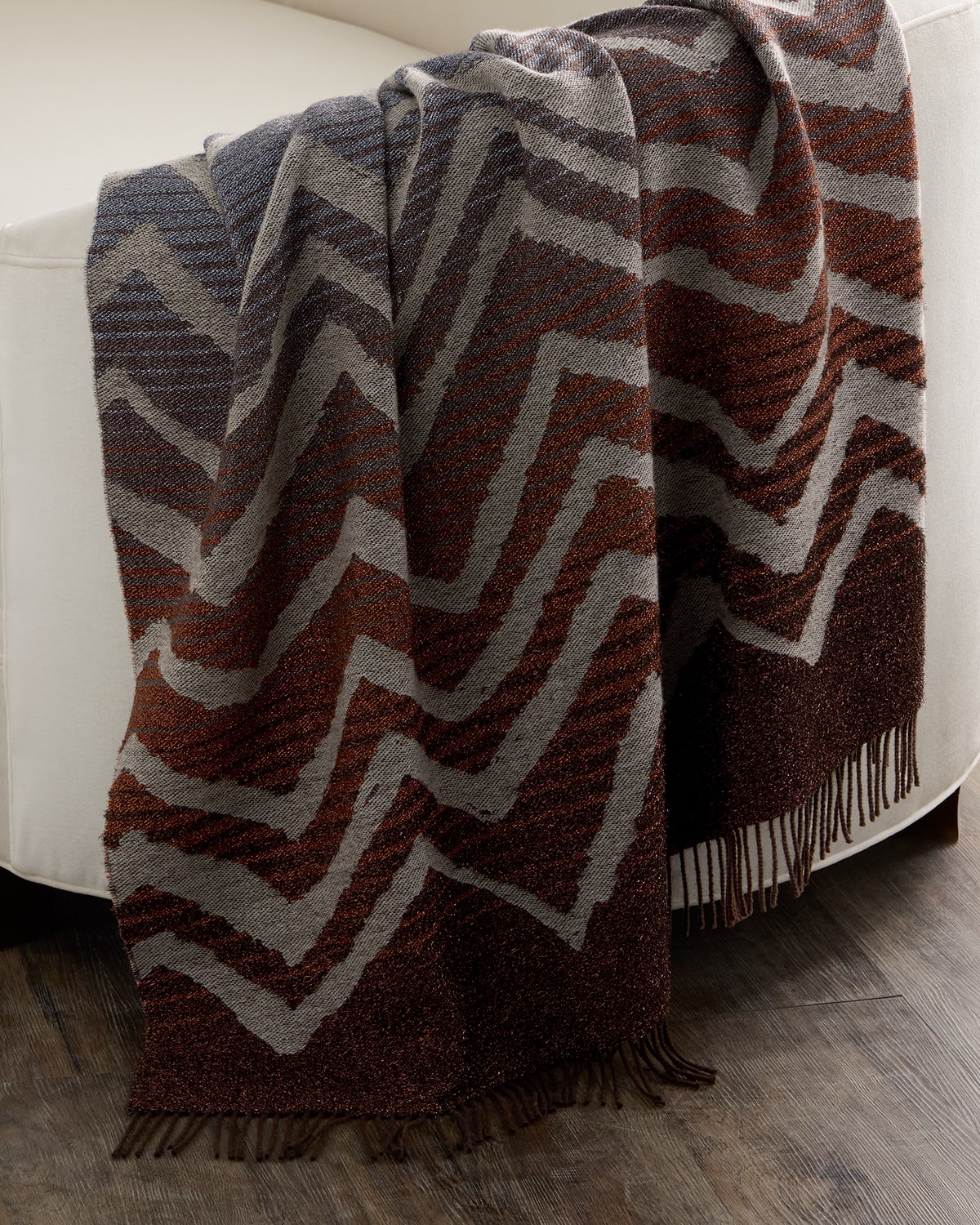 Missoni Moonlight Wool-blend Throw, 51" X 71" In Gray