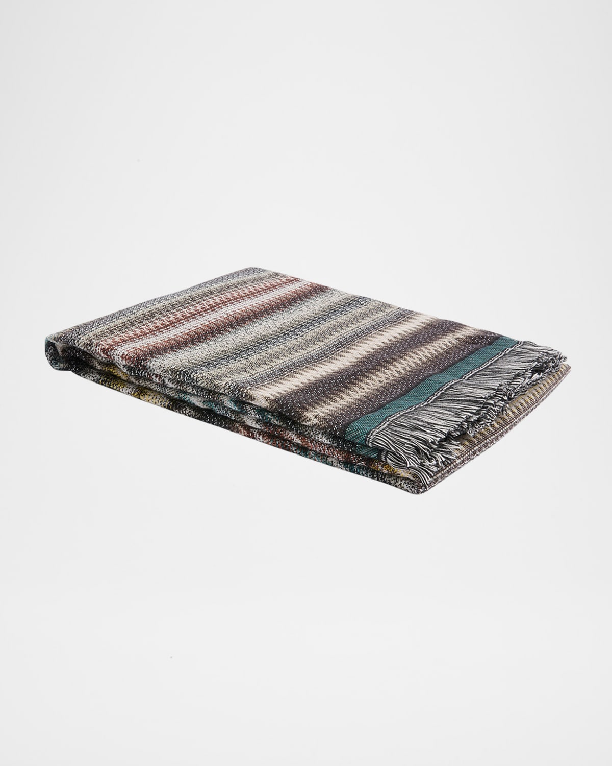 Missoni Blurred Wool Throw, 57" X 75" In Brown
