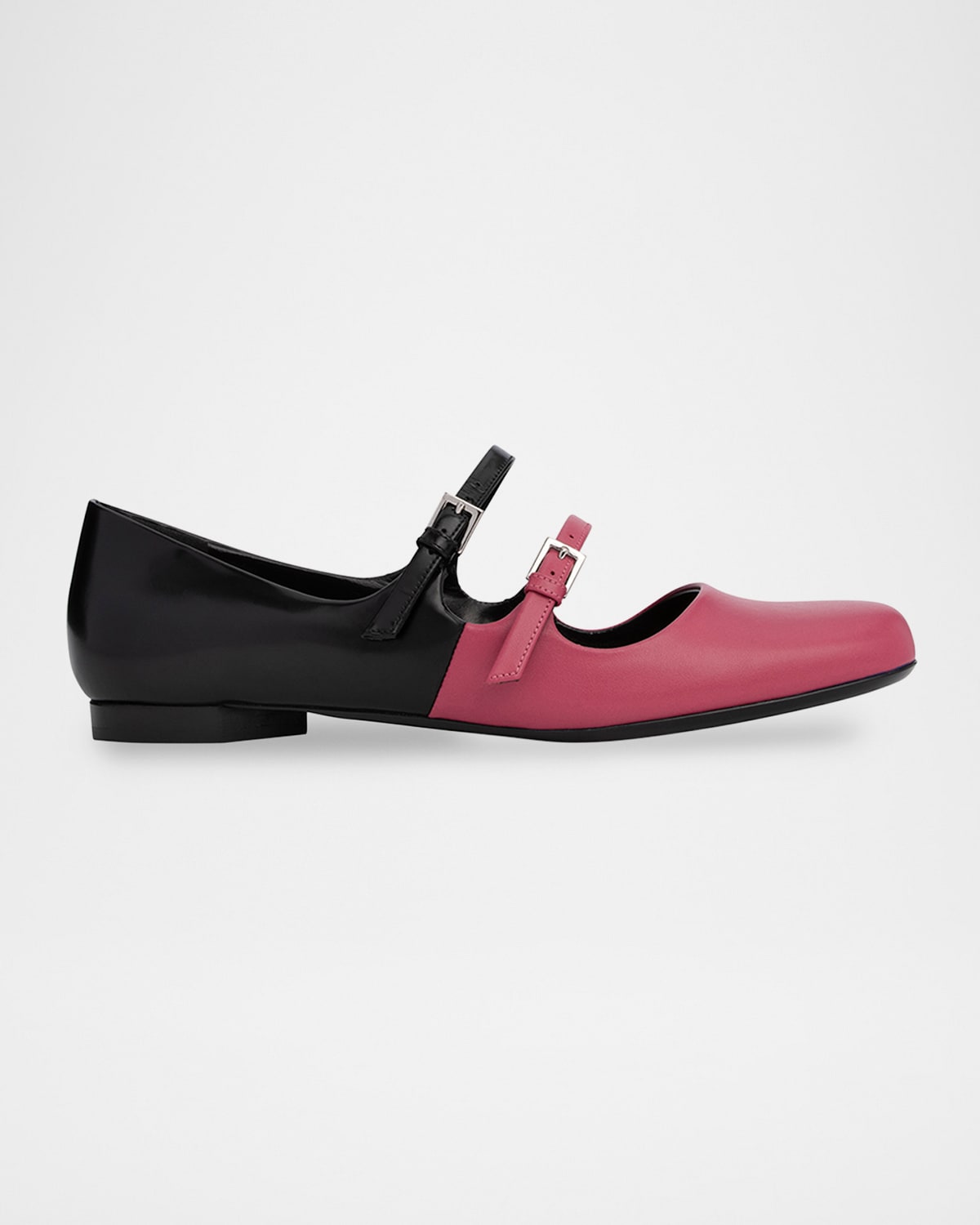 Pierre Hardy Duo Mary Jane Leather Ballerina Flats