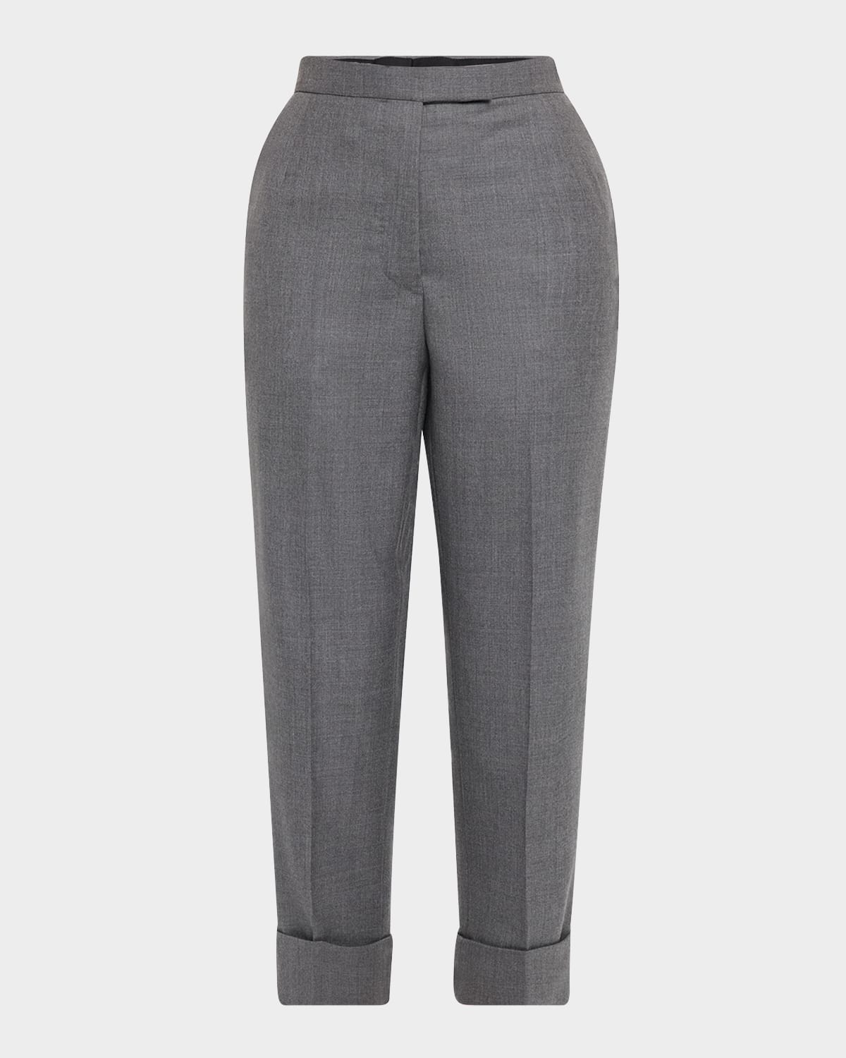 Thom Browne Back Strap Wool Cuff Crop Pants