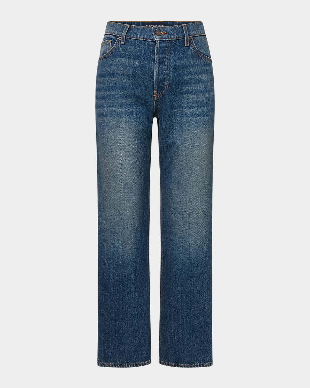 Veronica Beard Leah Mid-rise Straight Jeans In Blue