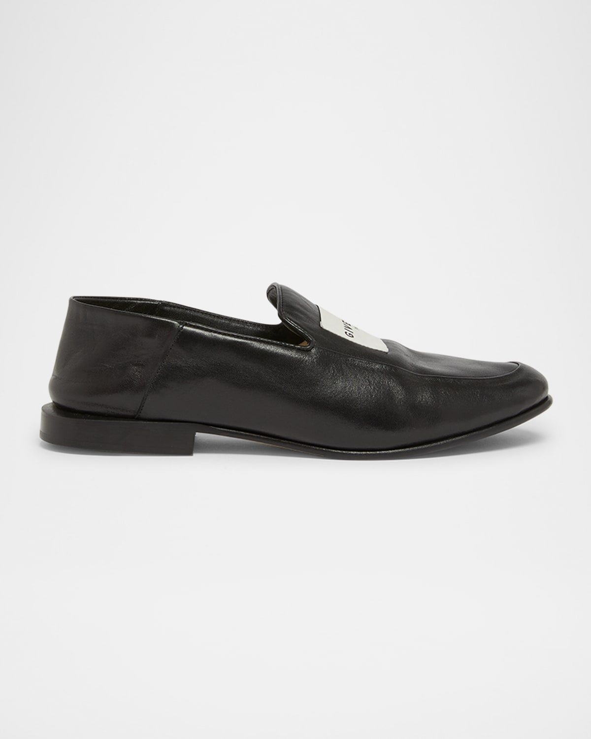 Givenchy Logo Label Leather Loafers In Brown