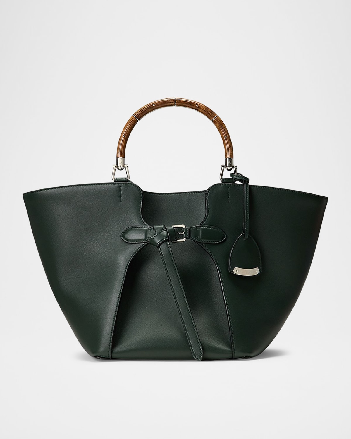 Ralph Lauren The Ralph Calfskin Leather Tote Bag In Green