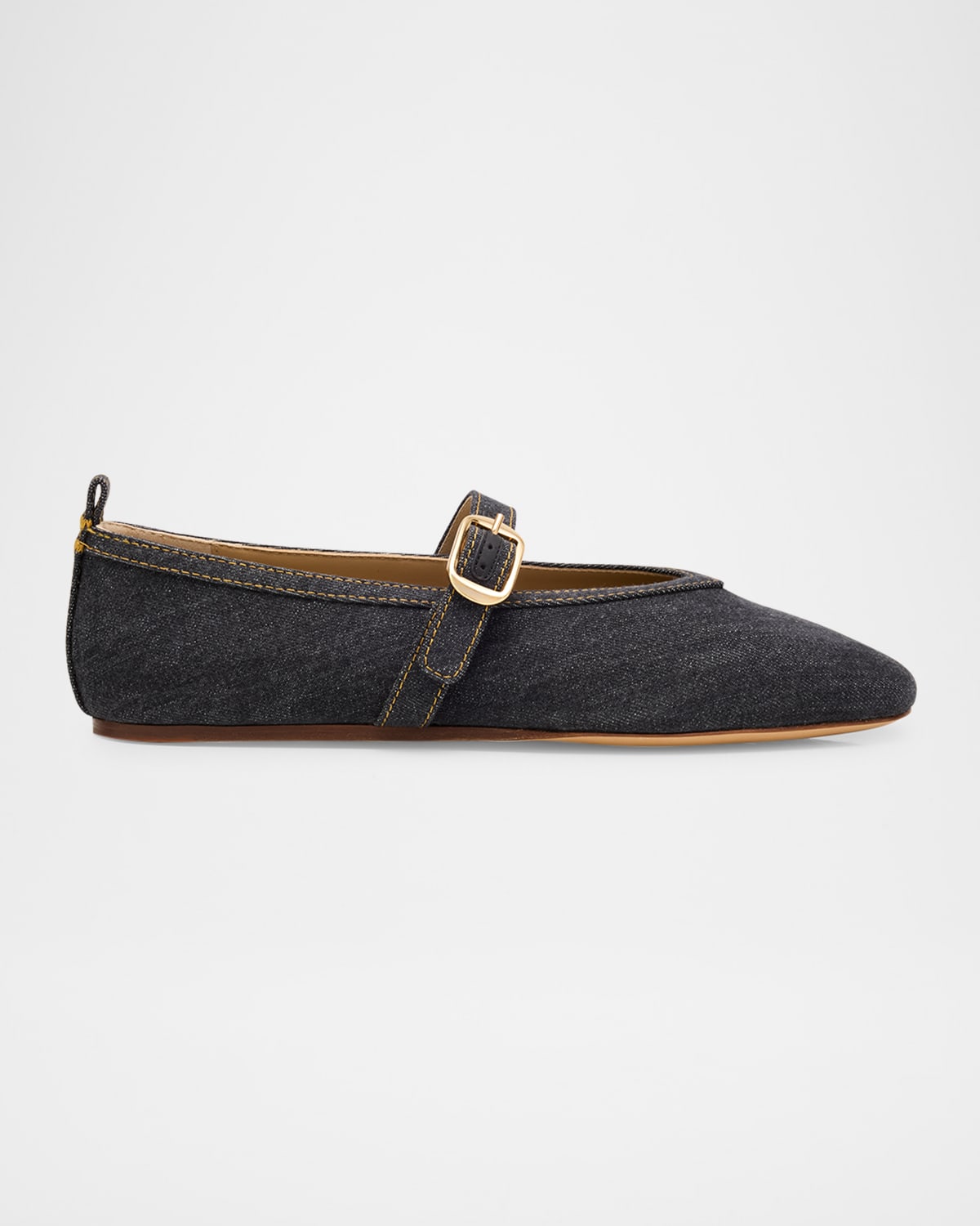 Le Monde Beryl Stella Denim Mary Jane Ballerina Flats In Blue