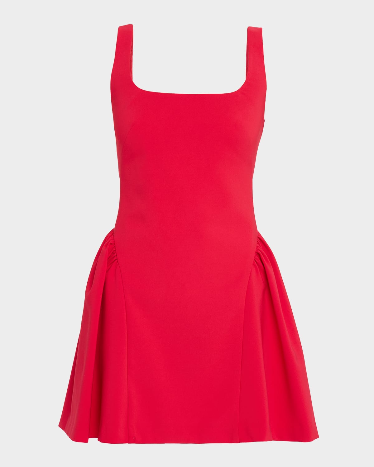 Sleeveless Square-Neck Crepe Mini Dress