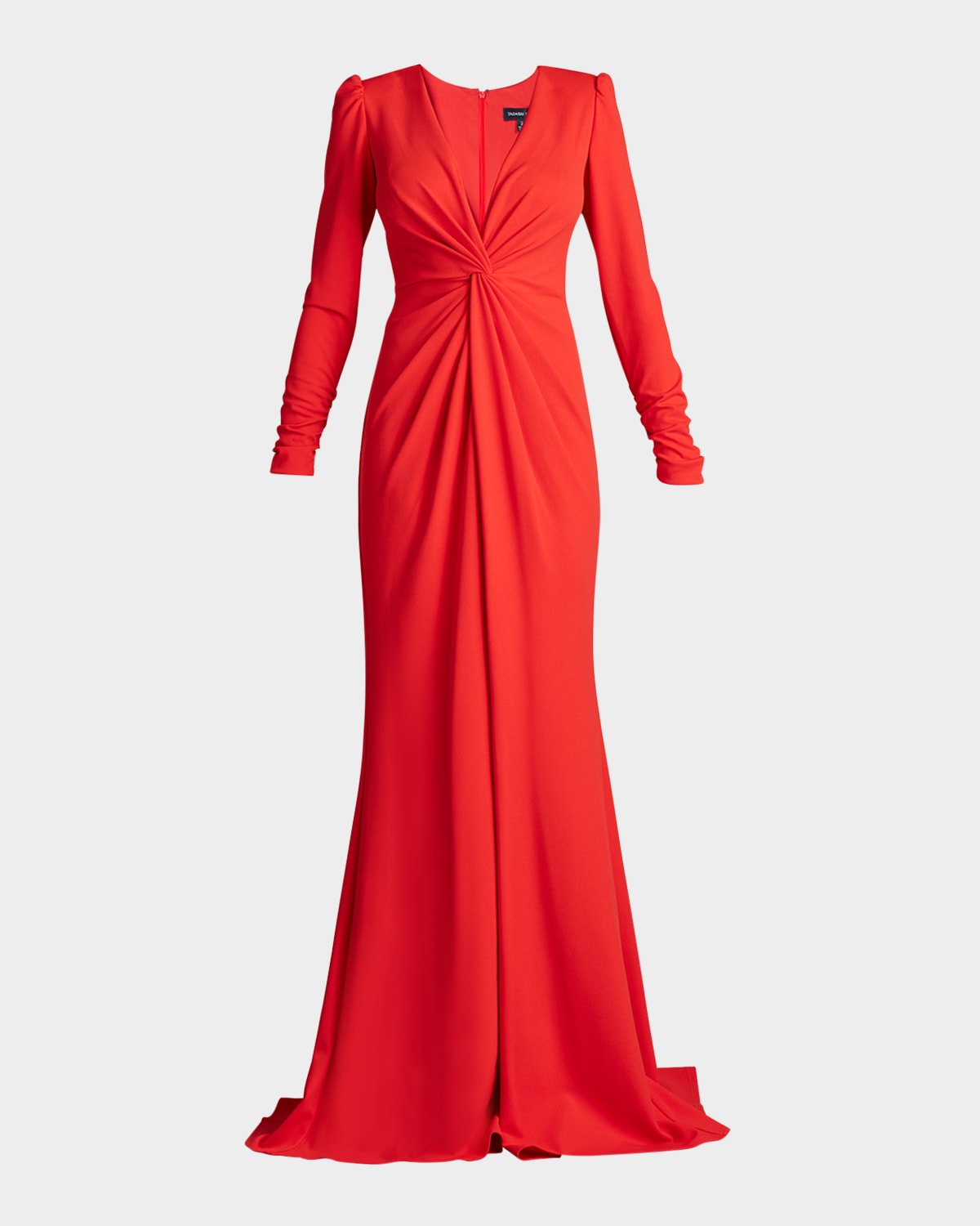 Tadashi Shoji Plunge Twist-front Crepe Gown