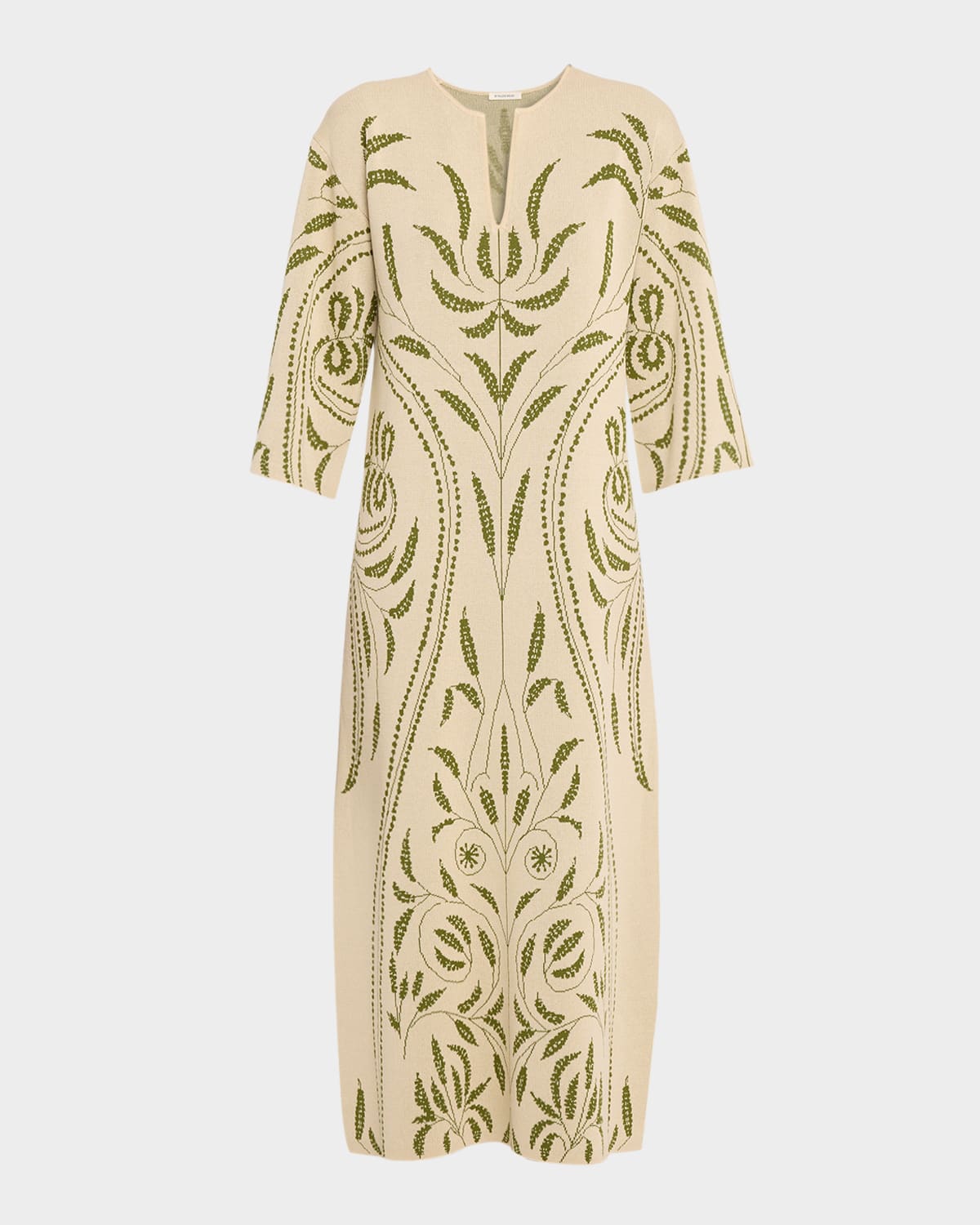 By Malene Birger Agneto Botanical Jacquard-knit Maxi Dress