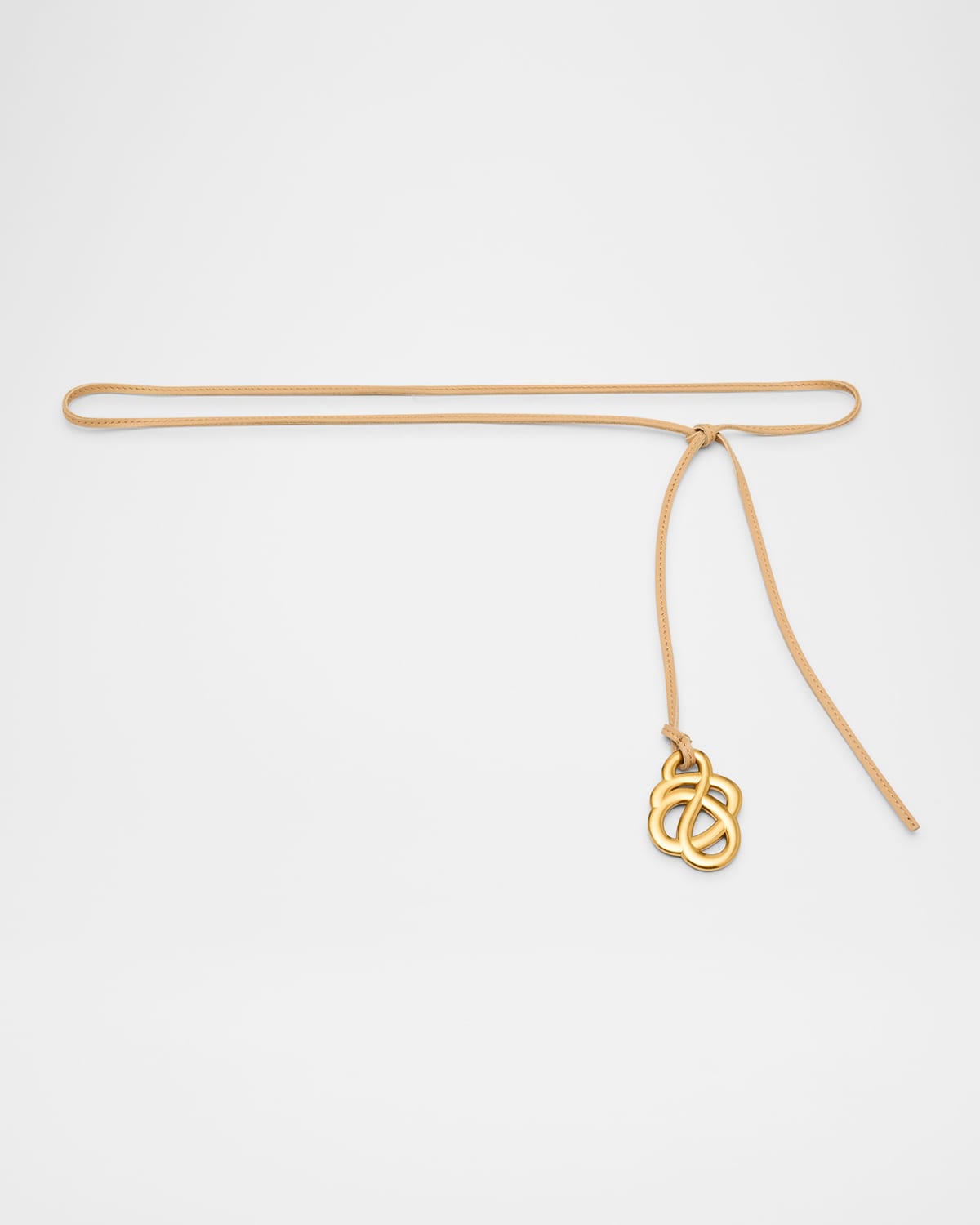Sallon Embellished Leather Self-Tie Belt