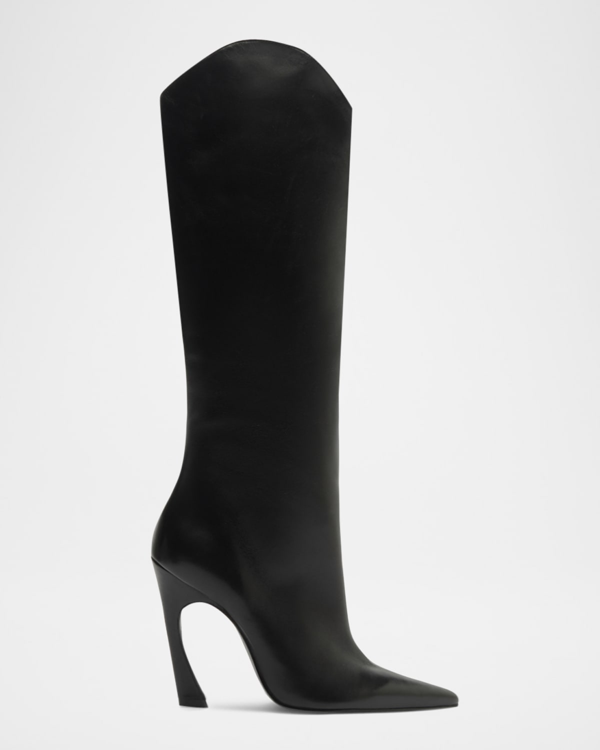 Maryann Up Leather Curve Tall Boots