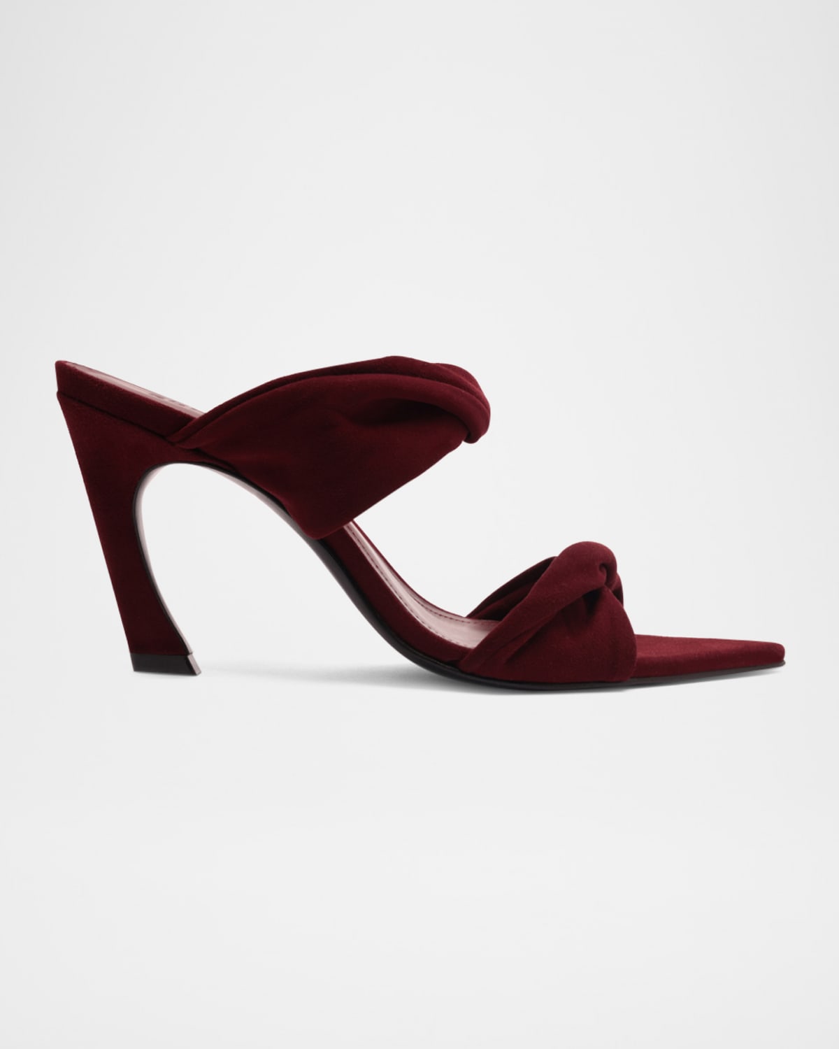Meline Suede Twisted Dual-Band Mule Sandals