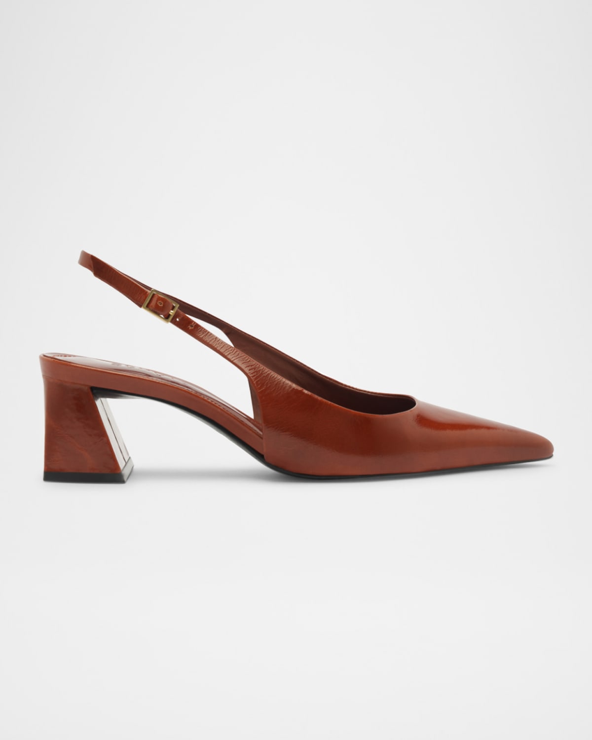Rhonda Patent Leather Slingback Mid Pumps