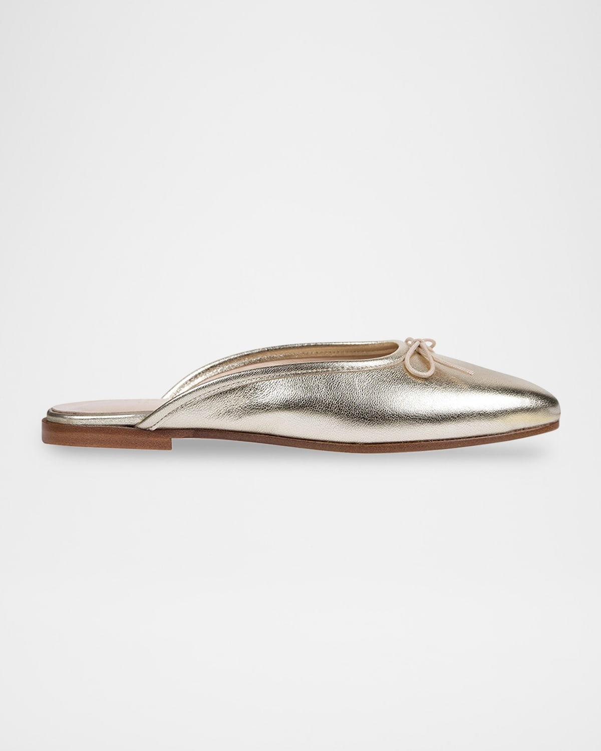 Sophique Poesia Metallic Leather Ballerina Mules In Gold