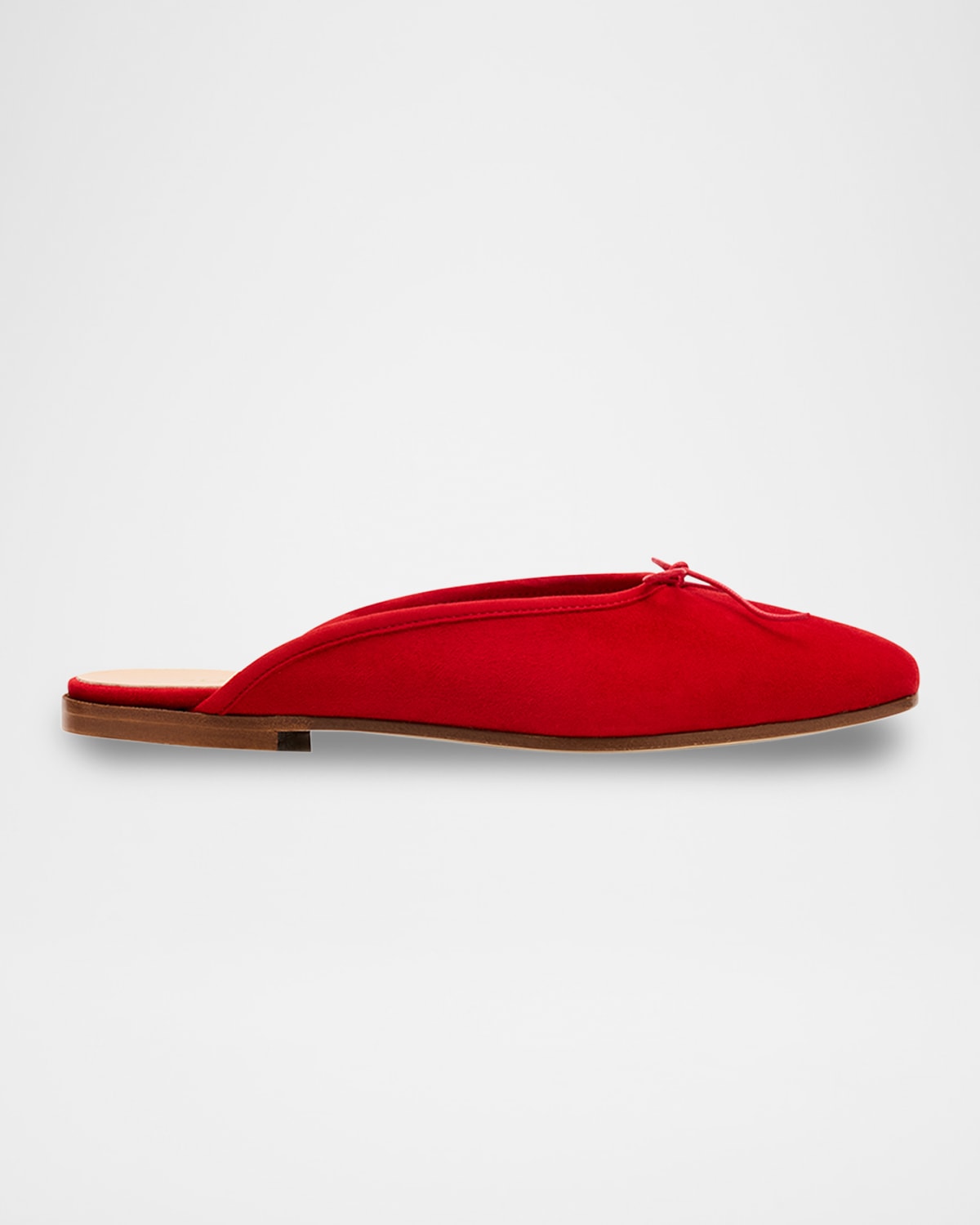 Sophique Poesia Suede Ballerina Mules In Red
