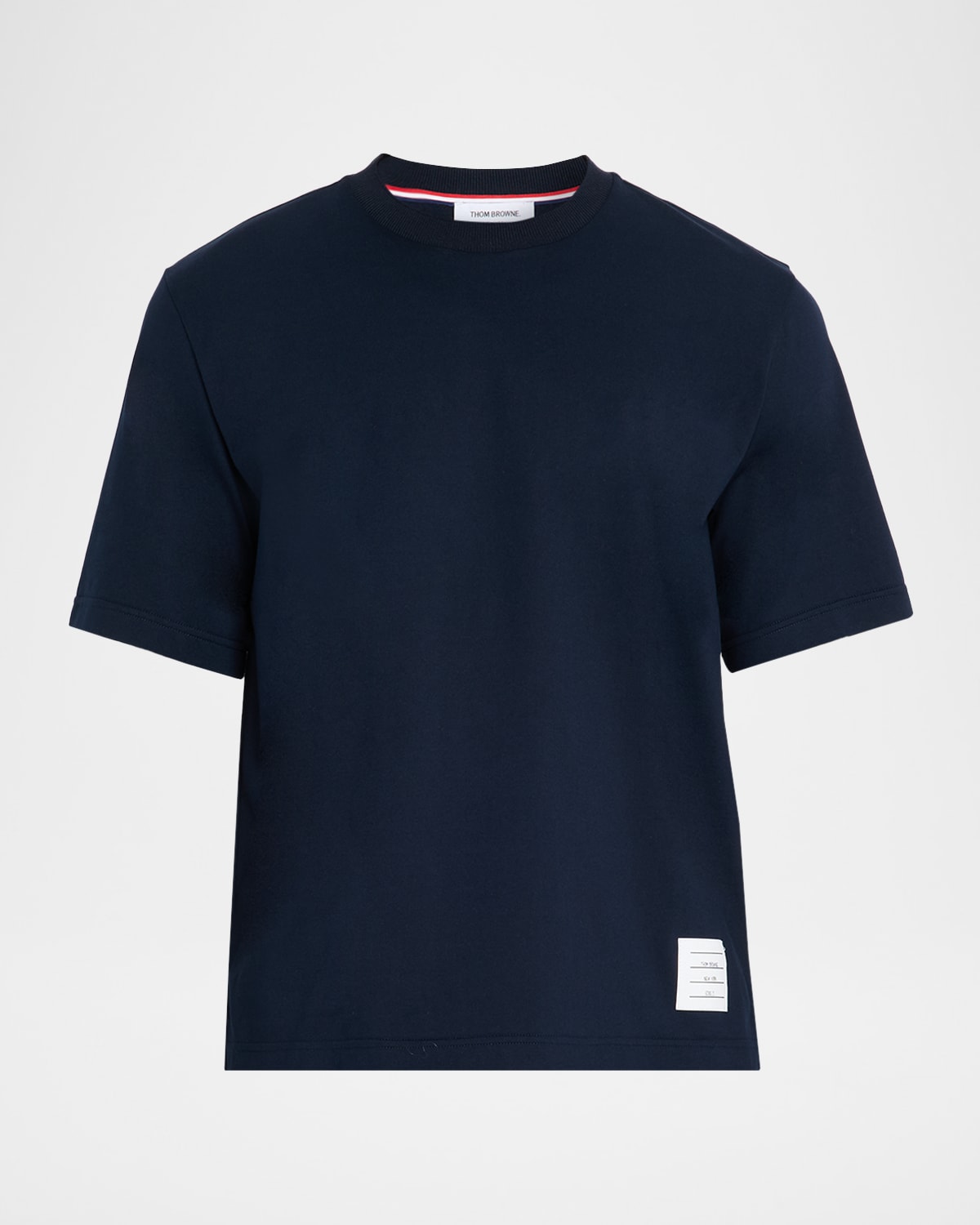Men's Cotton Stripe-Trim Crewneck T-Shirt