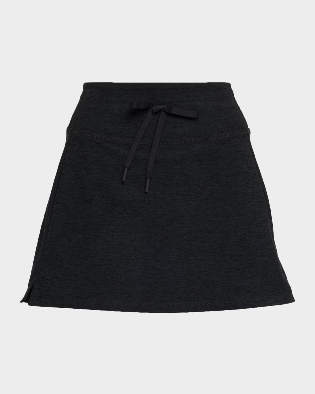 Beyond Yoga Space Dye Go Pocket Skort In Black