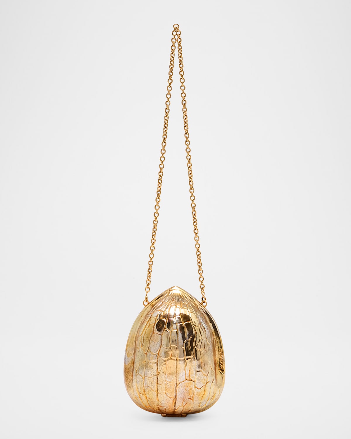 Jw Anderson Resin Walnut Clutch Bag In Gold