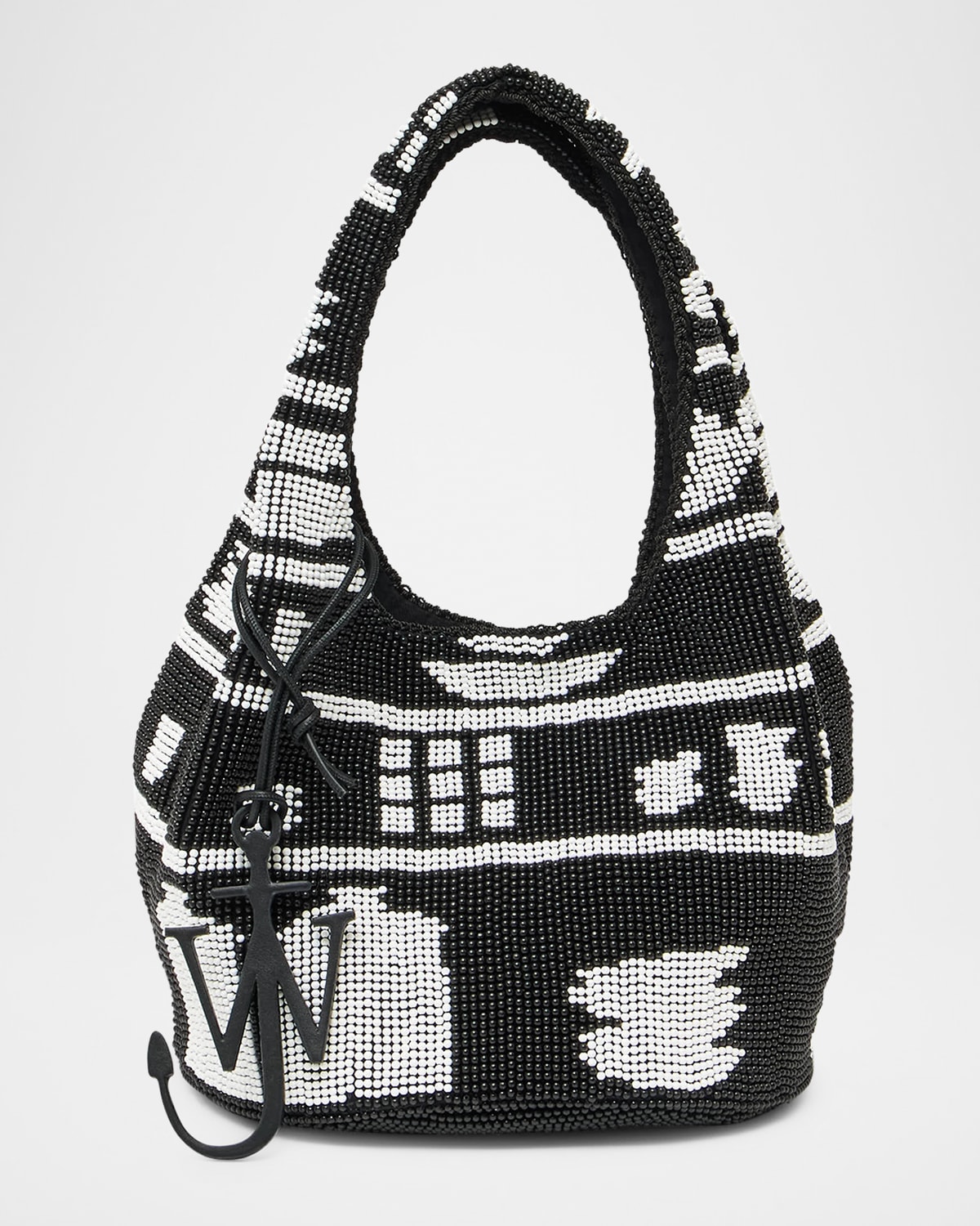 Jw Anderson Mini Beaded Shopper Top-handle Bag