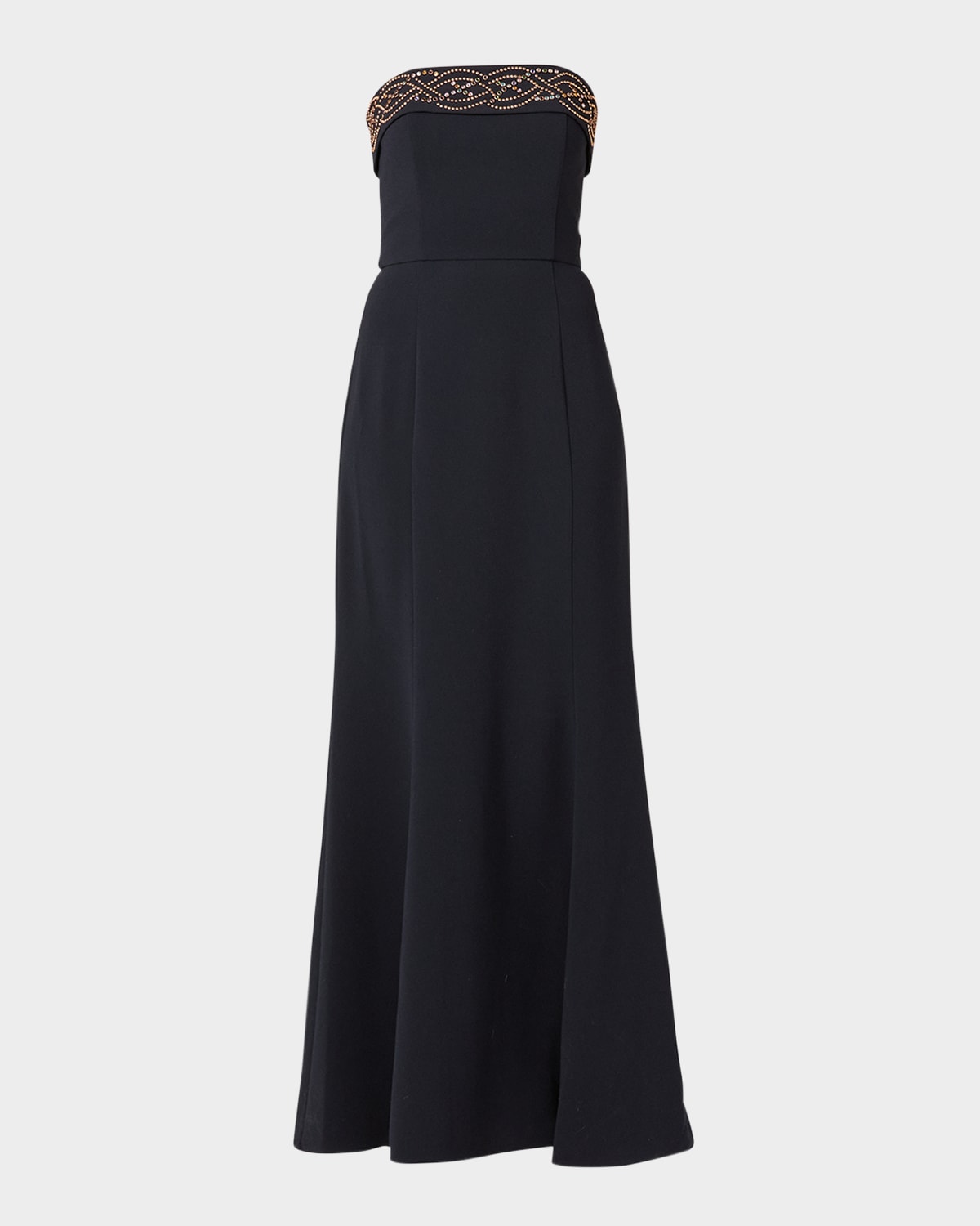Shoshanna Violette Strapless Studded Gown In Blue