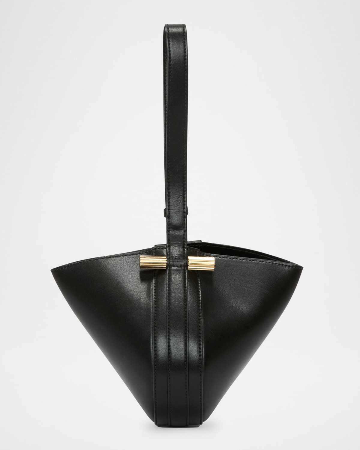 Victoria Beckham Mini Dia Leather Wristlet Pouch Bag In Black