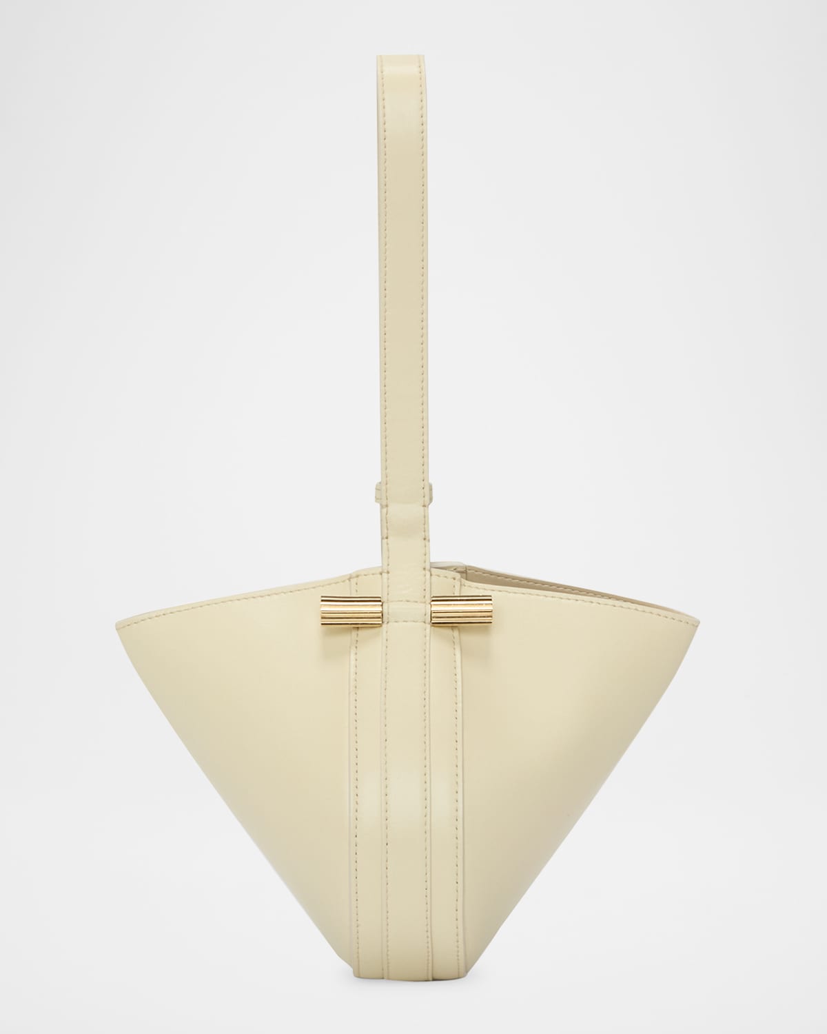 Victoria Beckham Mini Dia Leather Wristlet Pouch Bag In White