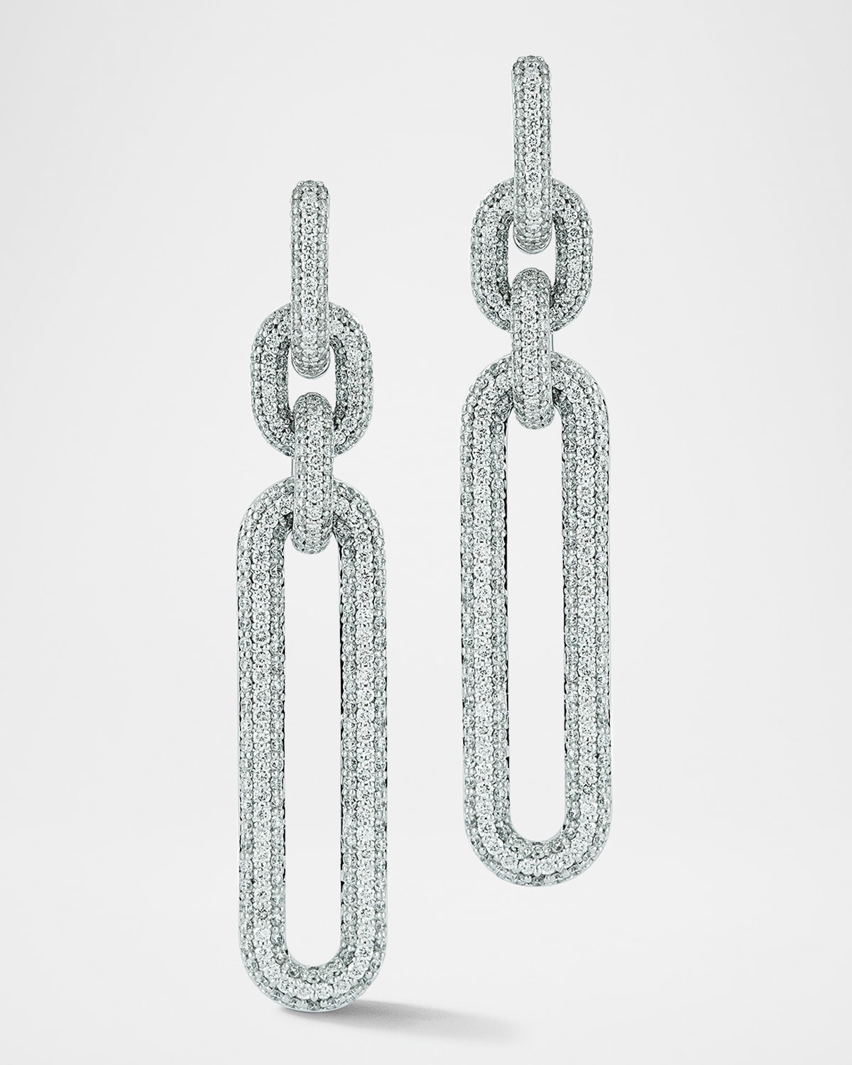 Walters Faith Morrell 18K White Gold All Diamond Drop Earrings