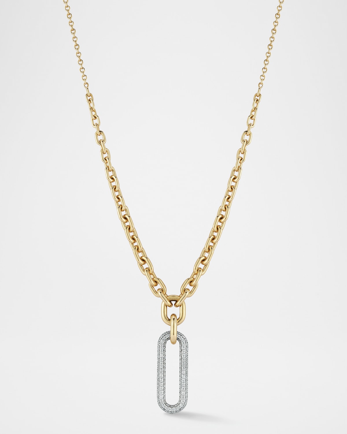 Walters Faith Morrell Graduated Link Necklace with Elongated Diamond Link