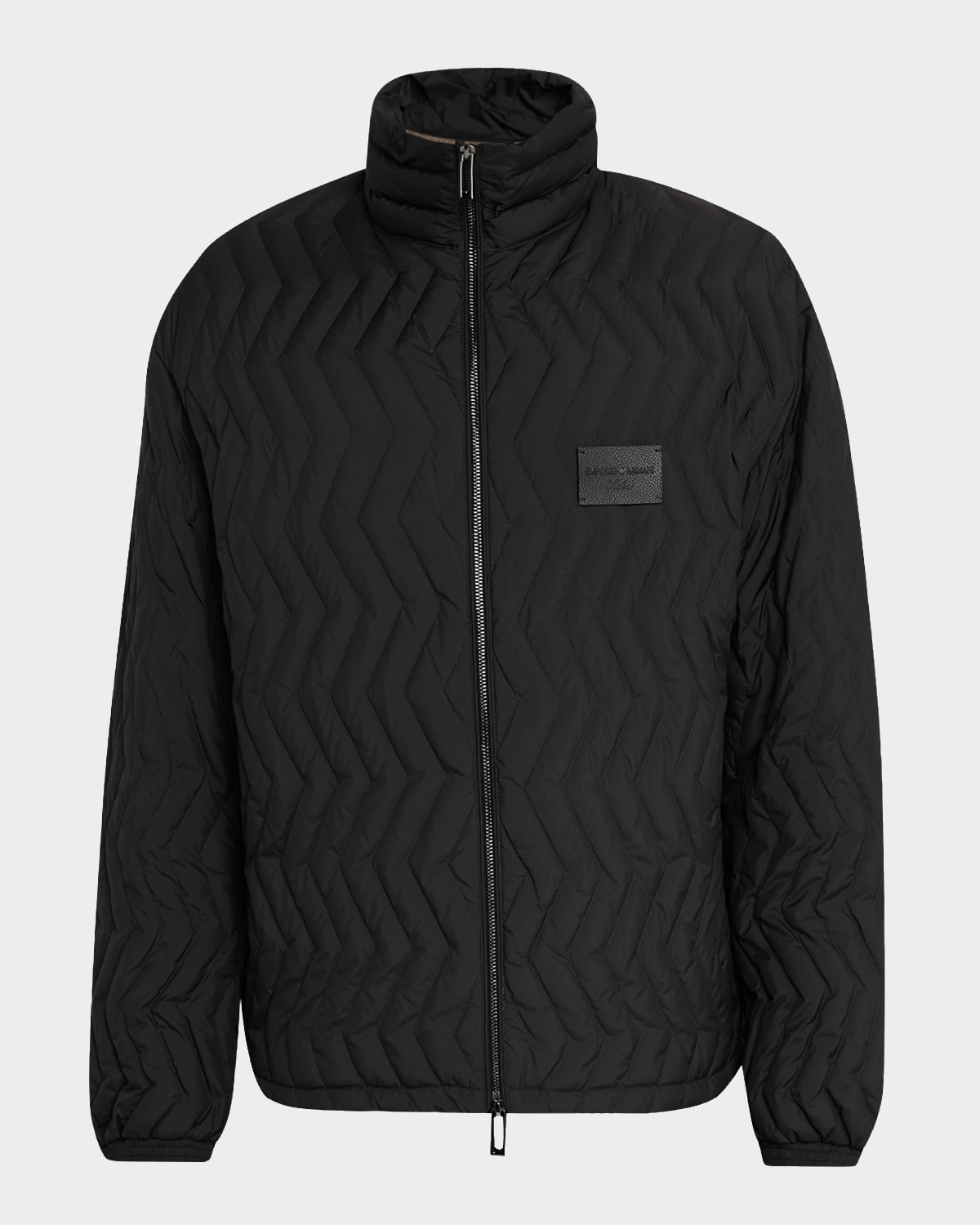 Emporio Armani Men 's Chevron Quilted Padded Down Jacket