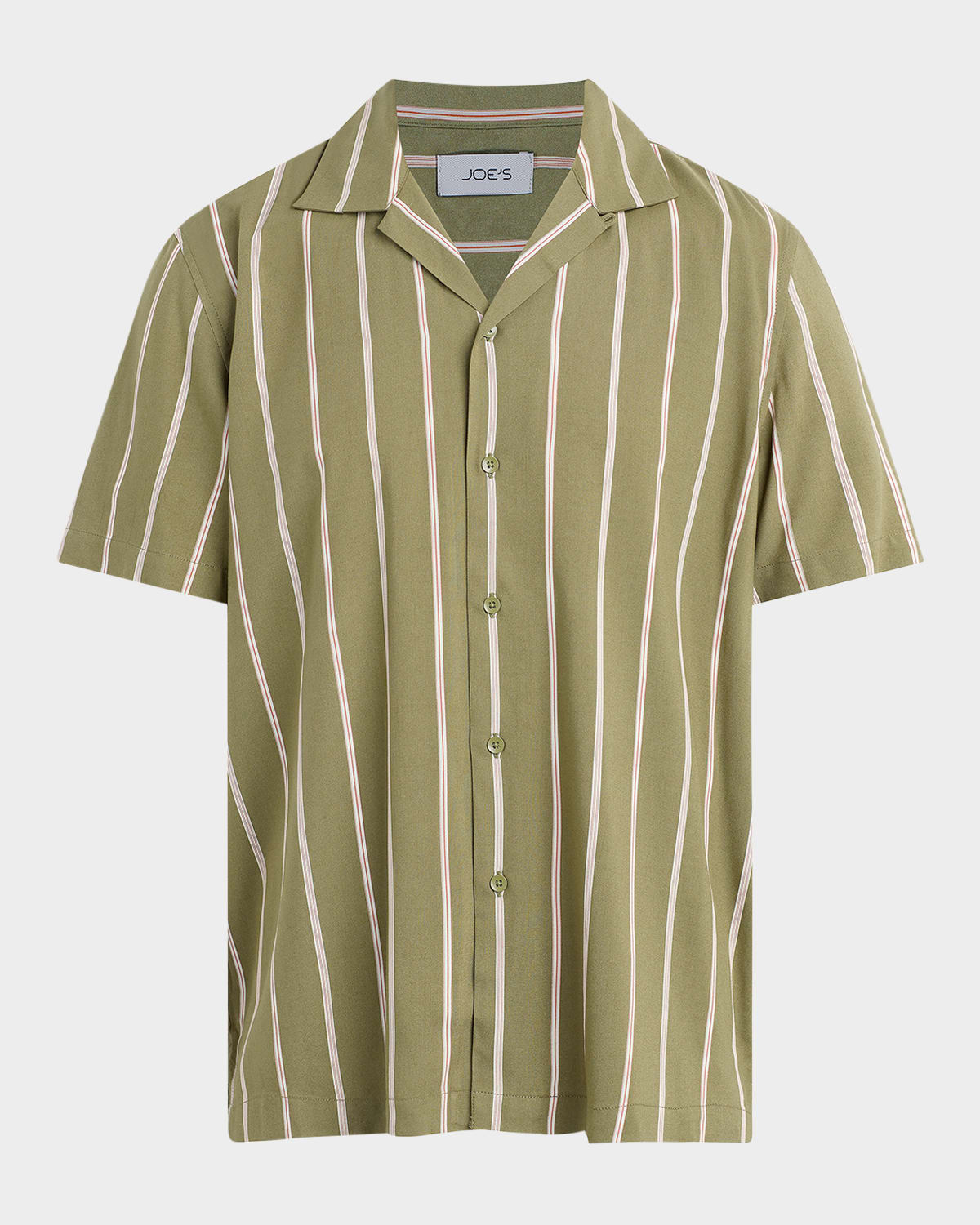 Men's Viscose Stripe Camp Shirt