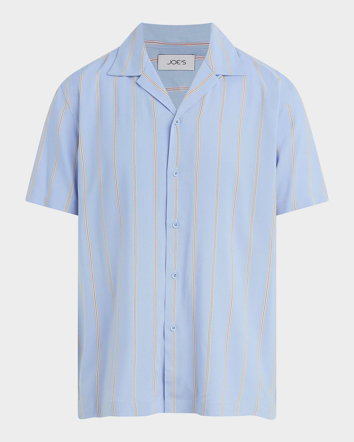 Men's Viscose Stripe Camp Shirt