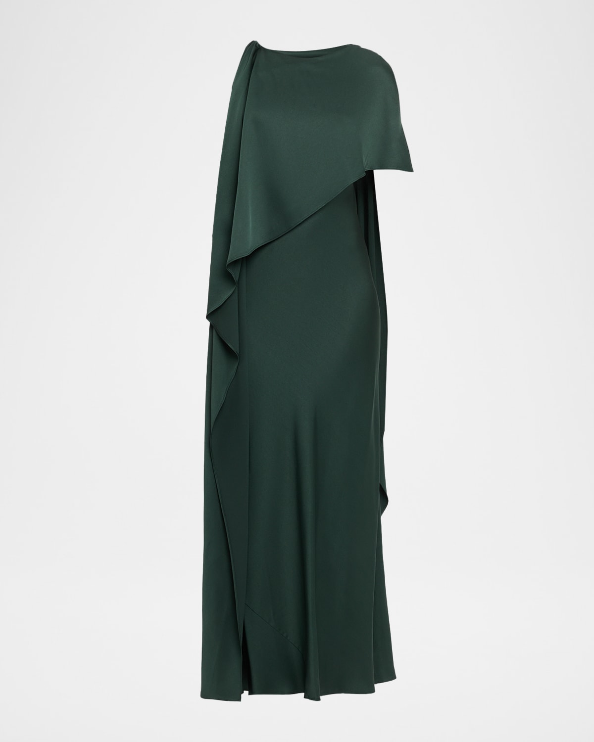Simkhai Izel High-neck Column Cape Gown In Green