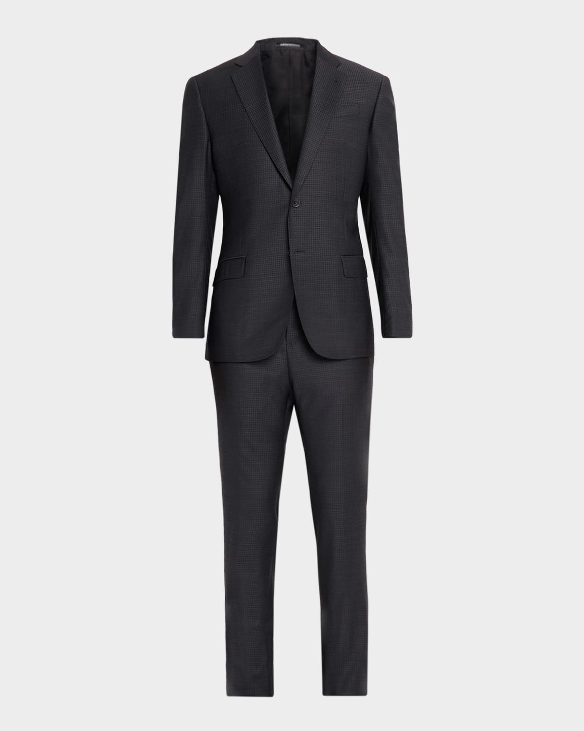 Emporio Armani Men's G Line Virgin Wool Micro-box Suit In Gray