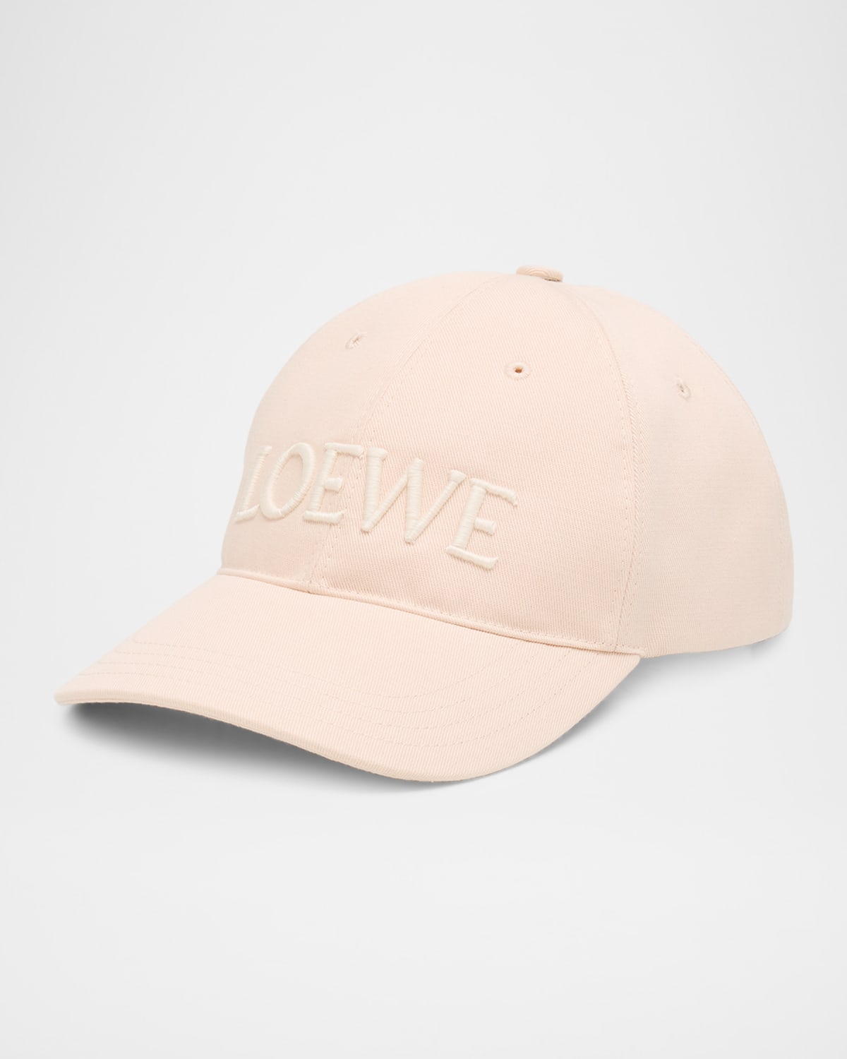 Loewe Embroidered Canvas Cap In Pink
