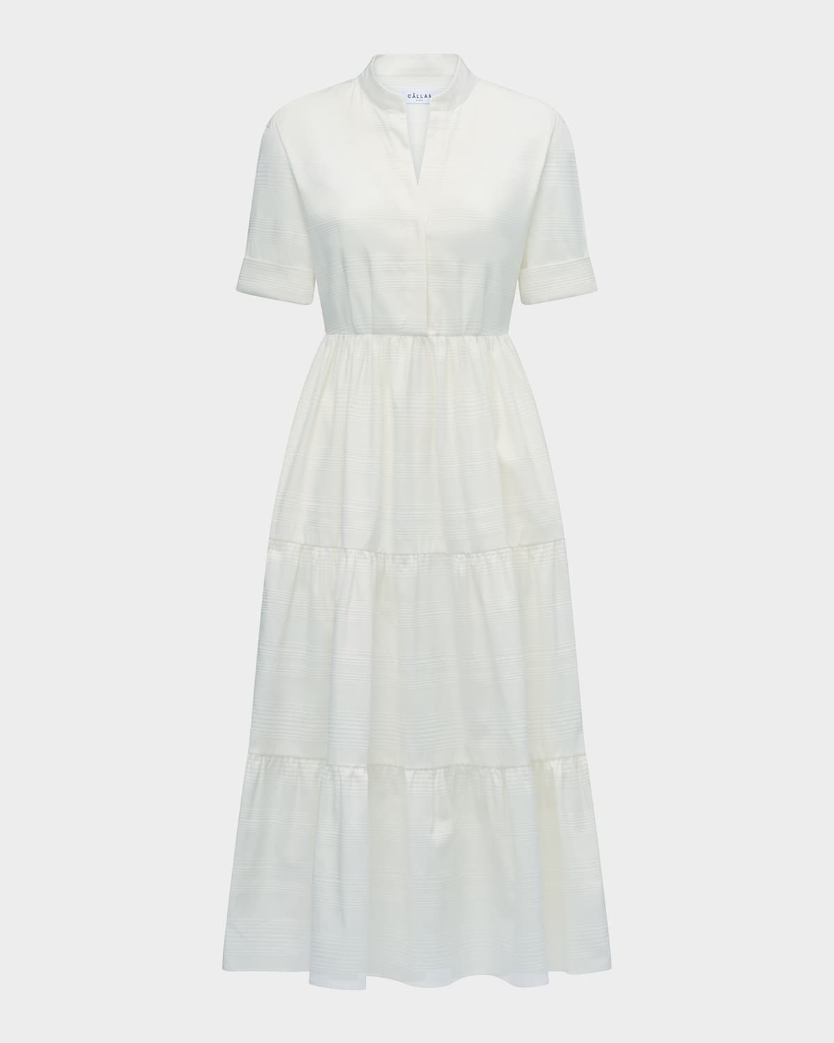 Sardinia Tiered Cotton Midi Dress
