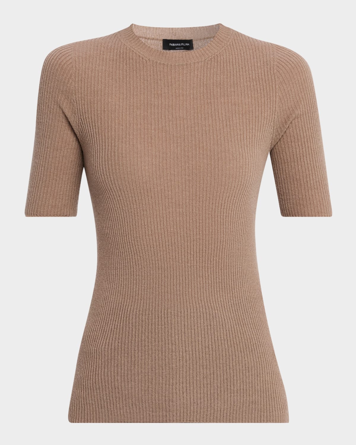 FABIANA FILIPPI Slim Crewneck Rib Knit Sweater