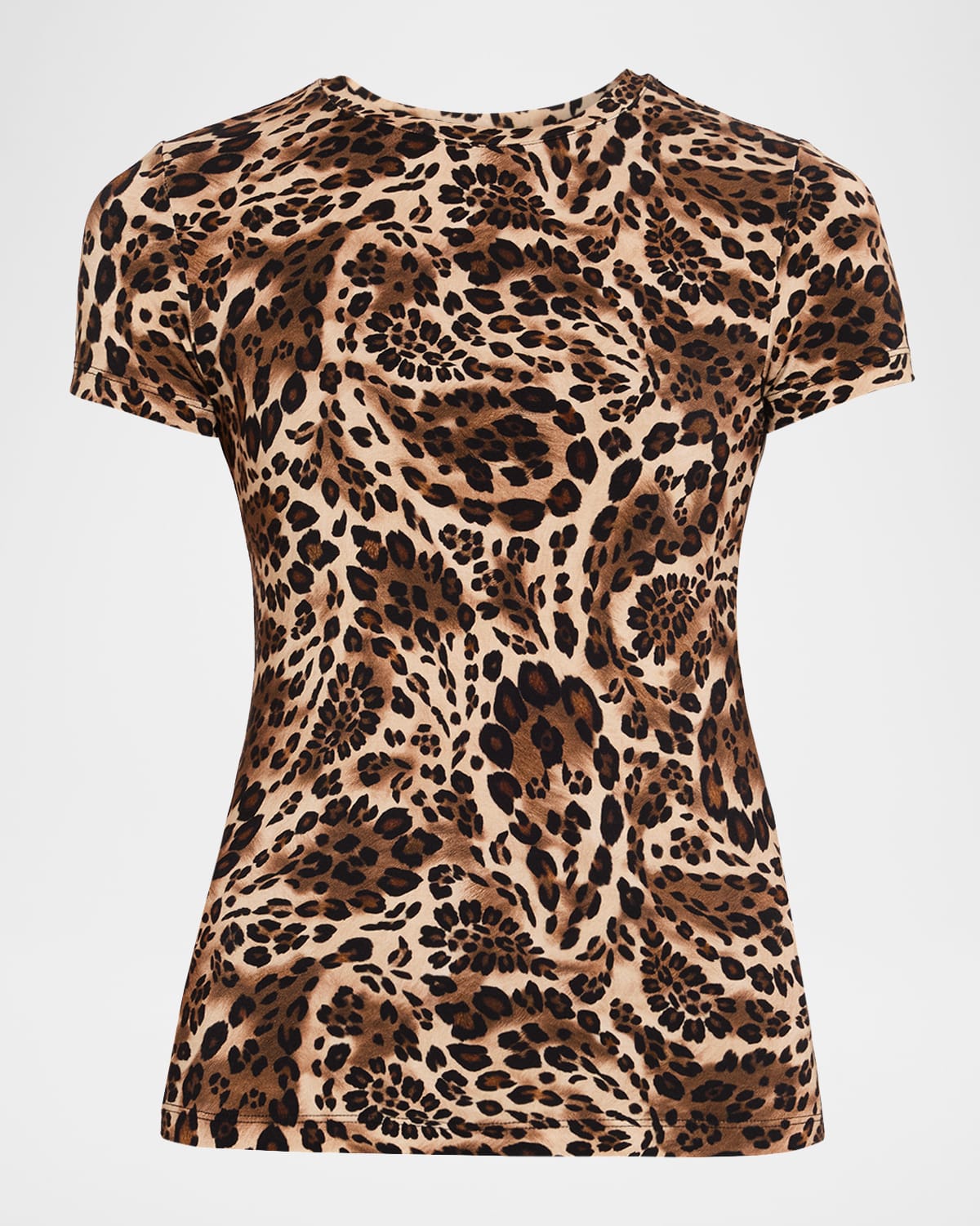 L Agence Ressi Short-sleeve Leopard Paisley Tee