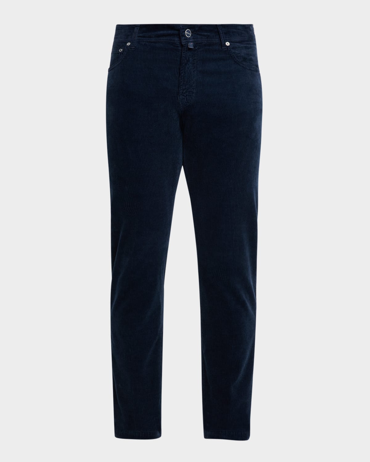 Kiton Men's Corduroy Straight Fit Five-pocket Pants In Blue