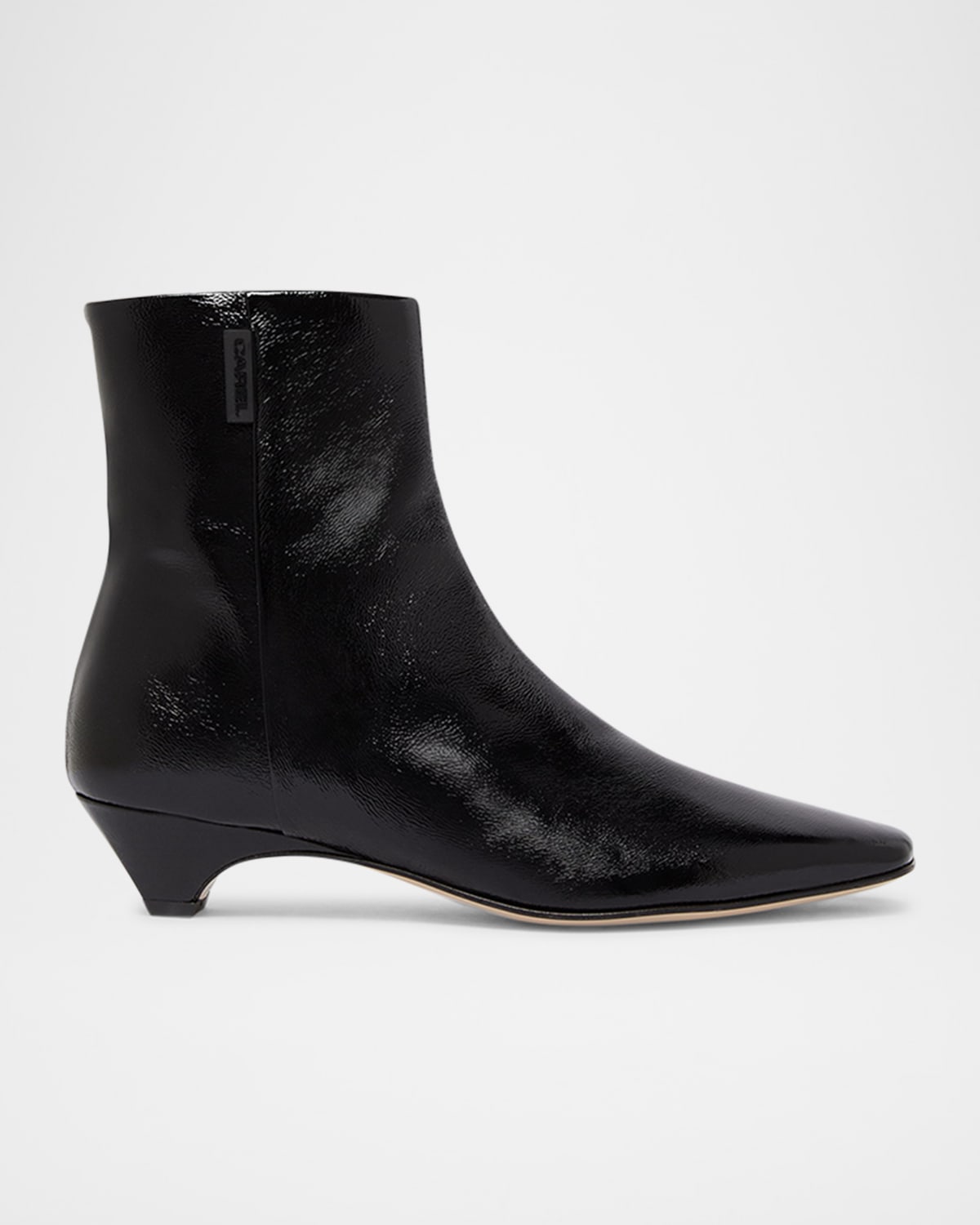 Carel Monica Patent Leather Ankle Boots In Black