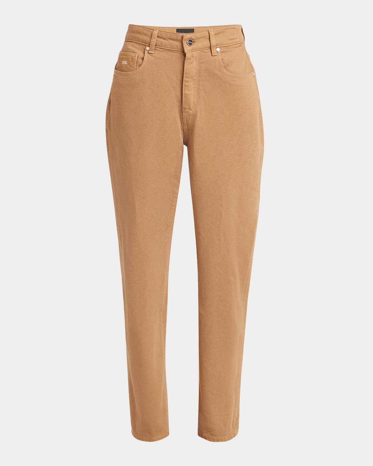 Kiton Mid-Rise Tapered-Leg Ankle Jeans