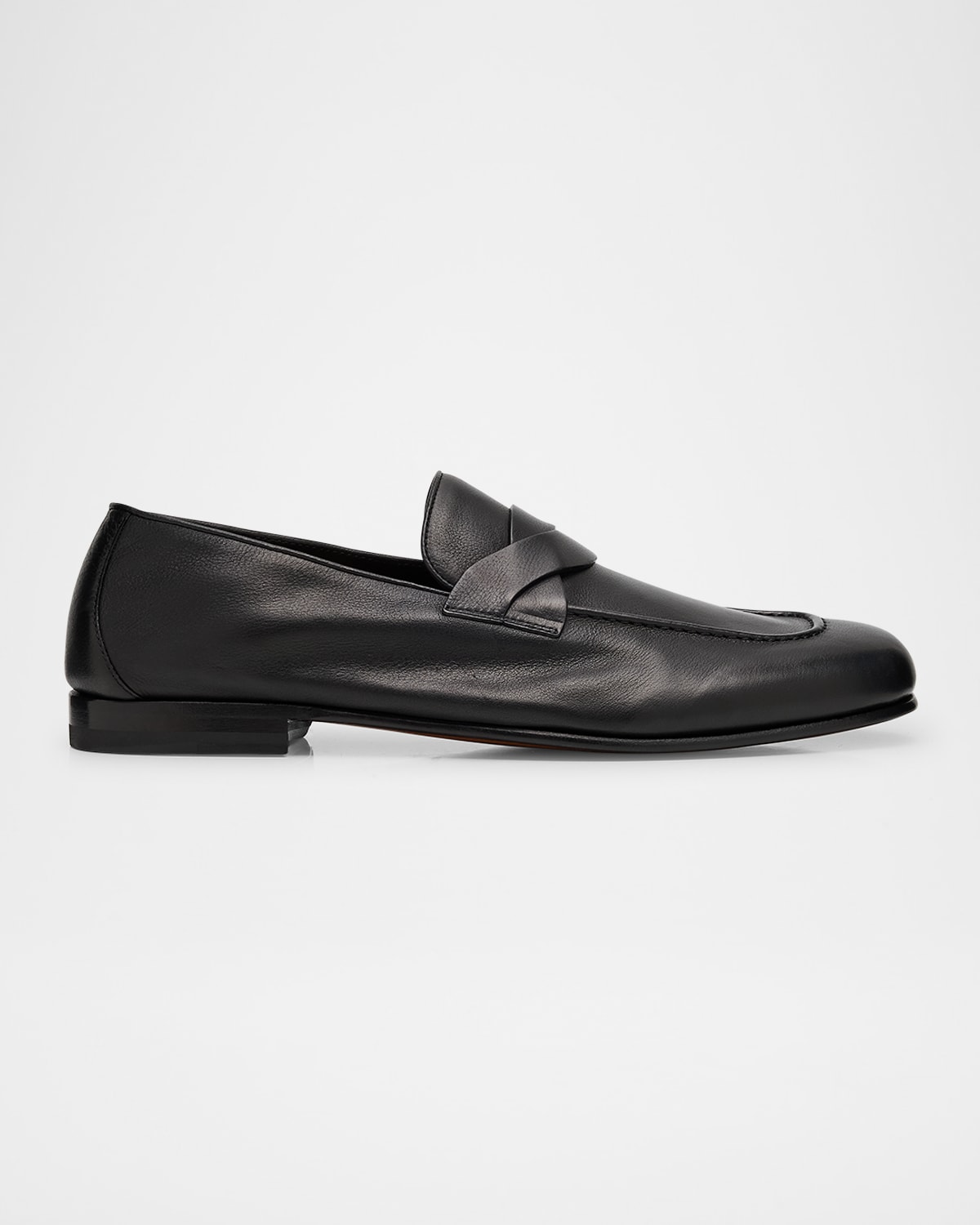TOM FORD Men's Gigi Leather Twisted-Band Penny Loafers