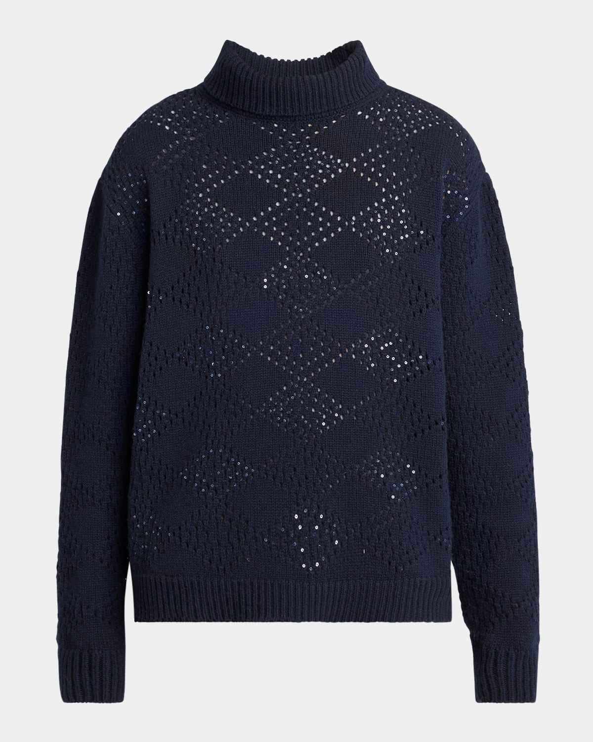 Kiton Diamond Knit Turtleneck Sweater