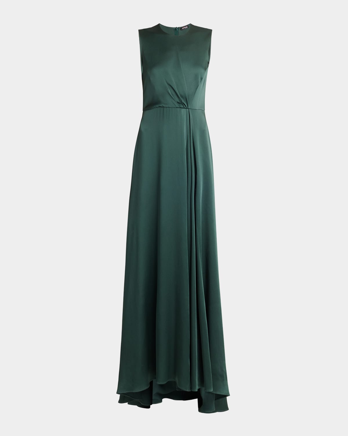 Kiton Satin Scarf Gown In Green