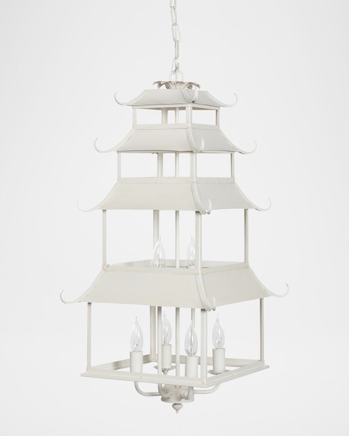 Park Hill Collections Peace Pagoda 15" 6-light Chandelier In White
